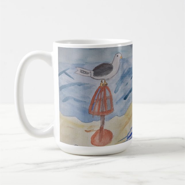Mouette Sur La Mug De Plage (Gauche)