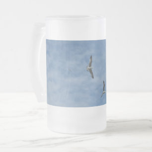 Mouettes volantes Frosted 16 oz Frosted Glass Mug