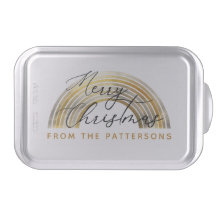 Classy Golden Rainbow Nom de famille Joyeux Noël