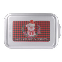 Joli Cochon De Noël Avec Buffalo Plaid Rouge Drôle