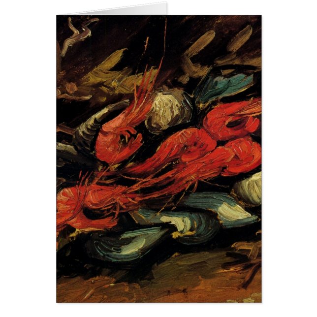 Moules et crevettes par Vincent van Gogh Card (Devant)