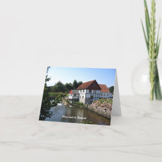 Moulin à eau au Danemark Carte pour notes