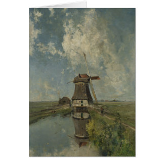 Moulin à vent néerlandais sur la voie d'eau Paul