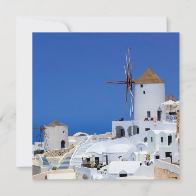 Moulin à vin en Oia, Santorin, Grèce (Devant)