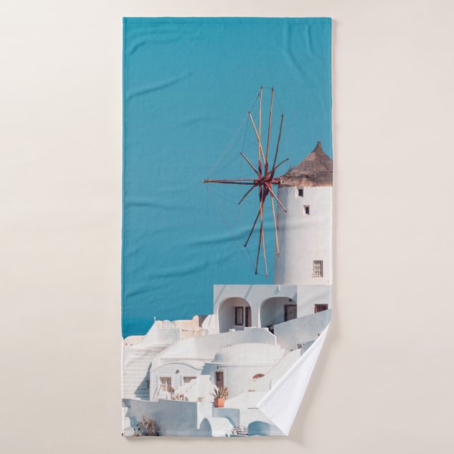 moulin Brown et blanc (Serviette de bain)