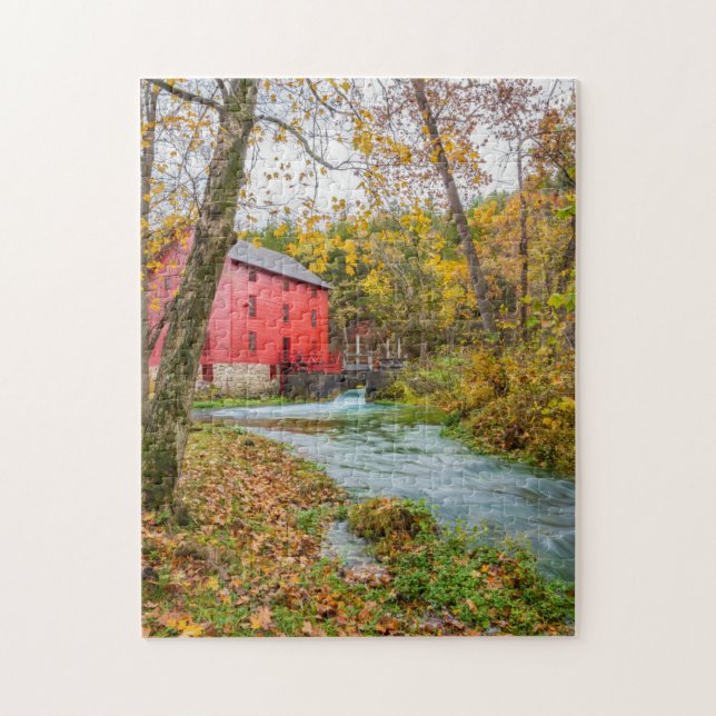 Moulin d'Alley en automne Puzzle (Vertical)
