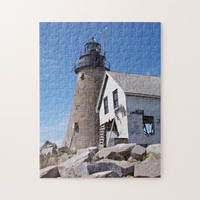 Mount Desert Rock Lighthouse, Maine Jigsaw Puzzle (Vertical)