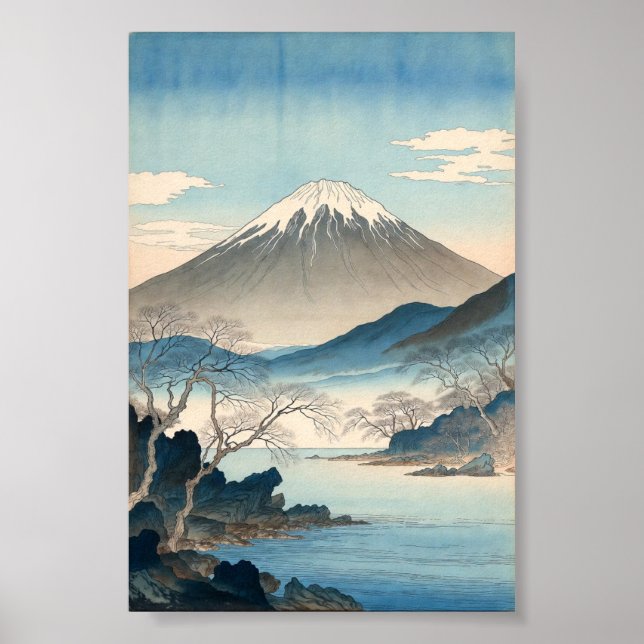 Mount Fuji Vintage Orignal Artist's Design Poster (Devant)