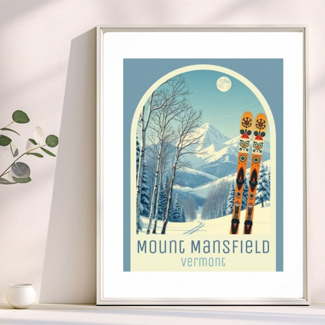 Mount Mansfield Vermont ski resort vacation Poster (Créateur téléchargé)