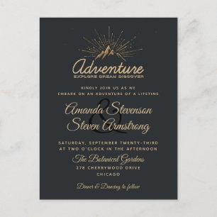 Mountain Adventure Mariage rustique Invitation