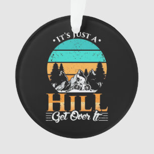Mountain Biker Get Over Hill
