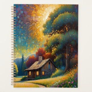 Mountain Forest Cabin Art