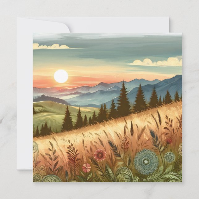 Mountain Forest Hills Country Boho Nature (Devant)