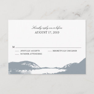 Mountain Lake Grey RSVP pour mariage