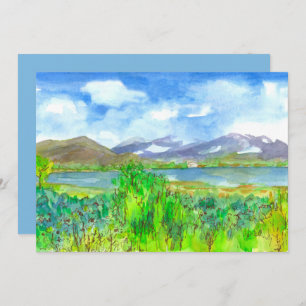 Mountain Lake Peinture Retraite Party Invitation