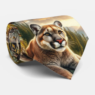 Mountain Lion Big Cat Cravate