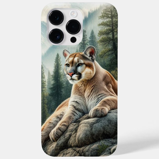 Mountain Lion Watercolor iPhone / coque ipad (Verso)