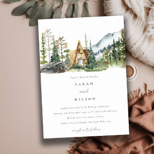 Mountain Pine Forest Cabine de mariage Invitation