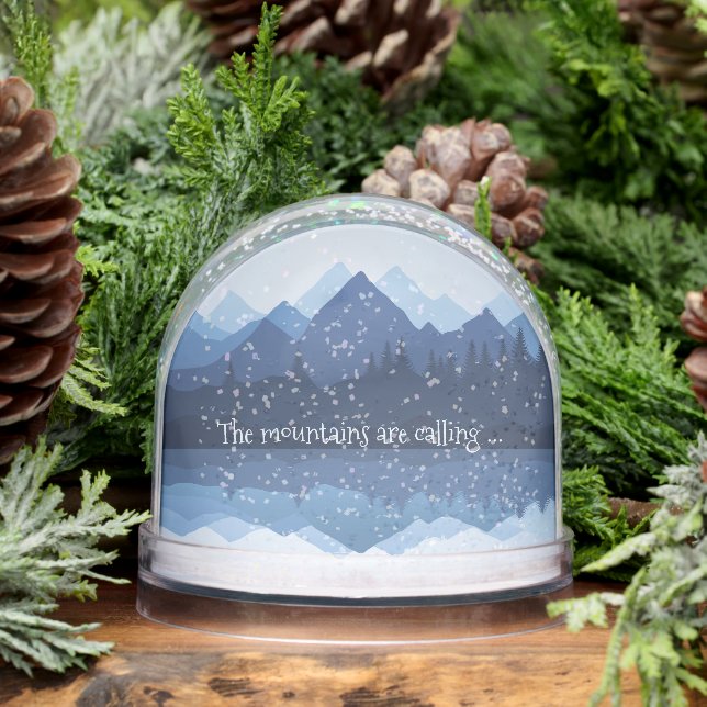 Mountain Reflections Design Snow Globe (Hiver)