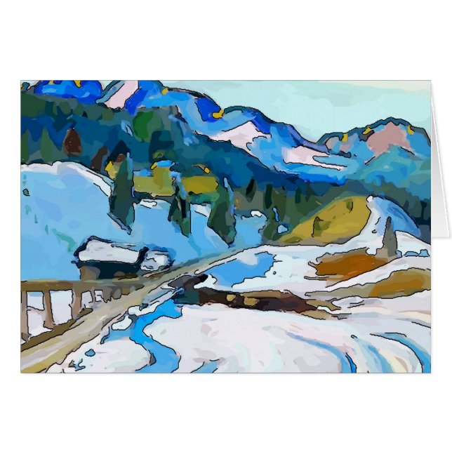 Mountain Road In Snow, ajouter du texte (Devant horizontal)