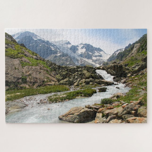 Mountain Stream Paysage Pittoresque Jigsaw Puzzle (Horizontal)