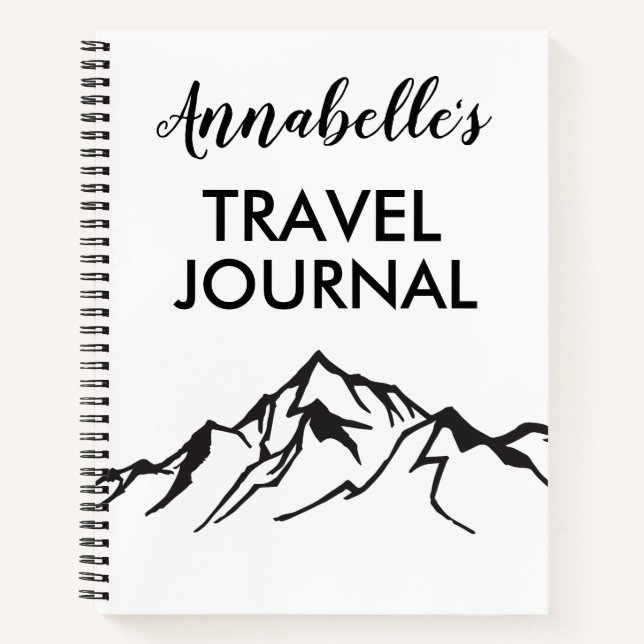 Mountain Vacation Travel Journal Carnet Spiral (Devant)