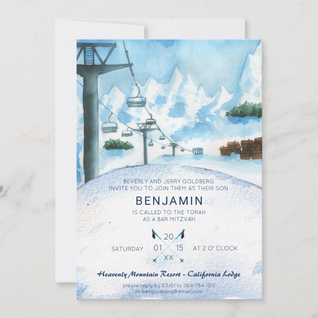 Mountain Winter Skiing Bar Mitzvah (Devant)