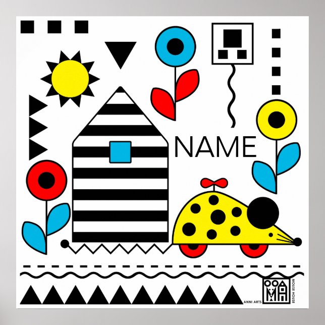 Mouse House Wheelie Poster de la souris 2- personn (Devant)