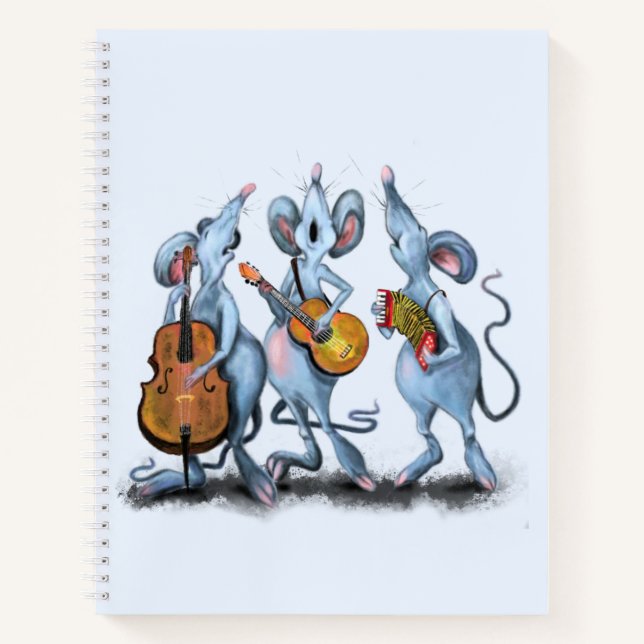 Mouse Music Band Funny Carnet (Devant)