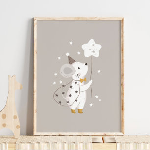 Mouse Star Baby Magic  Name Poster   Wall Print