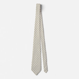Mousse de mer blanc Quatrefoil Motif Cravates pour