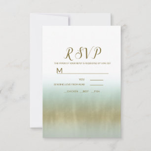 Mousse de mer Or Blanc Elégant Mariage plage RSVP