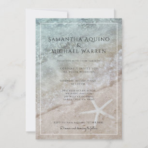 Mousse de mer Sable Plage Plage Mariage Invitation