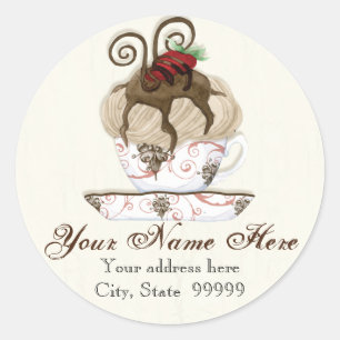 Mousse Gourmande Chocolat, Stickers Adresse