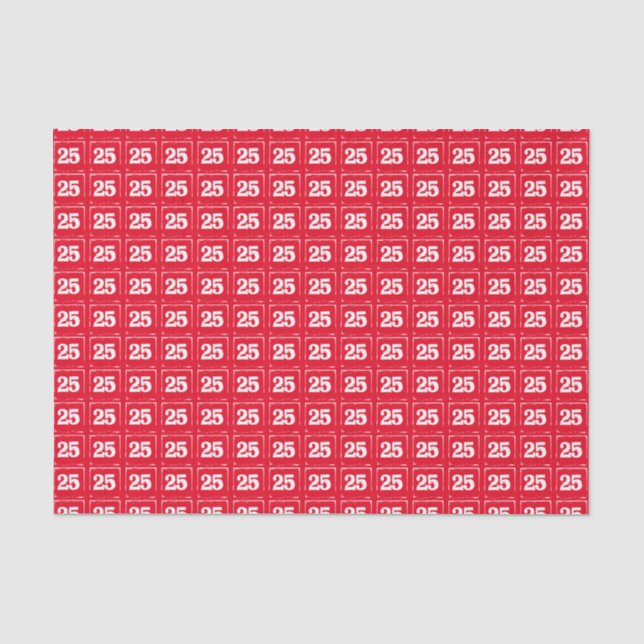 Mousseline 25 sur le papier de tissus rouges (Recto)