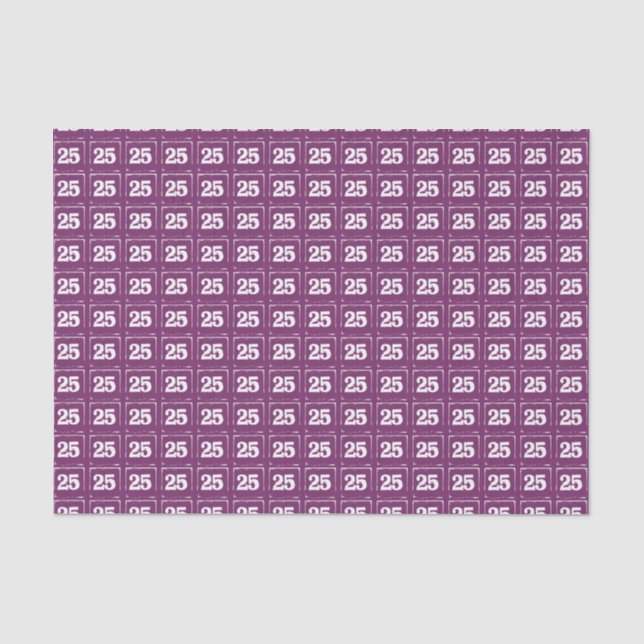 Mousseline 25 sur papier tissu pourpre (Recto)