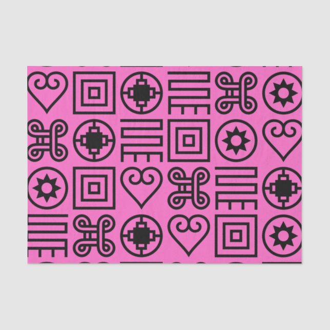 Mousseline Adinkra Imprimer Papier Tissu (Recto)