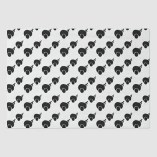 Mousseline afro et choisir du papier de tissu noir et blanc