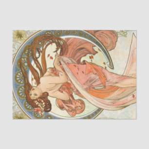 Mousseline Alphonse Mucha Vintage papier découpage d'antiquit
