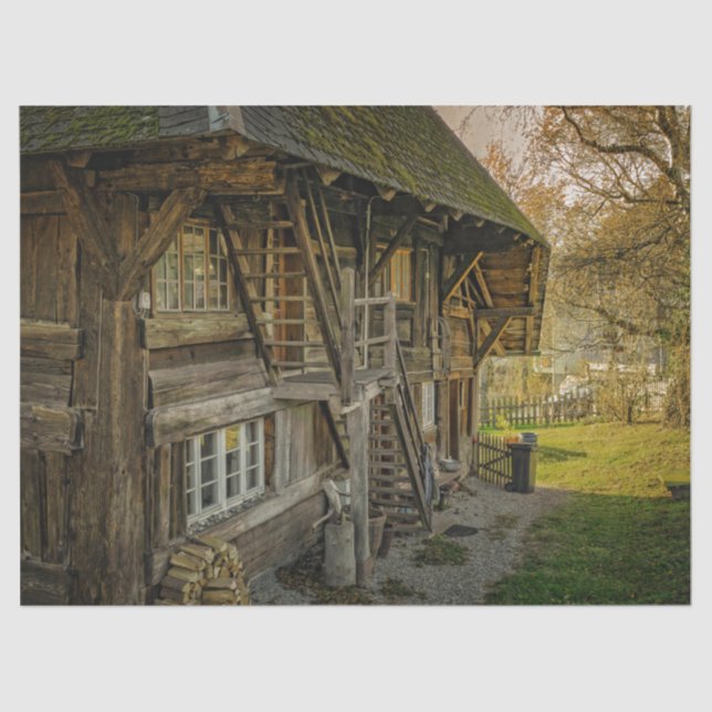 Mousseline Ancien papier de papier de découpage de la maison  (Recto)