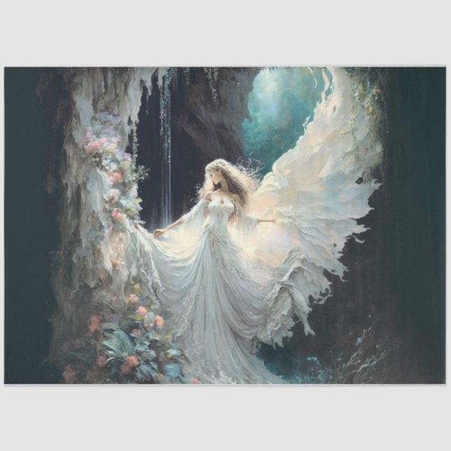 Mousseline Angel dans le papier de tissu d'eau (Recto)