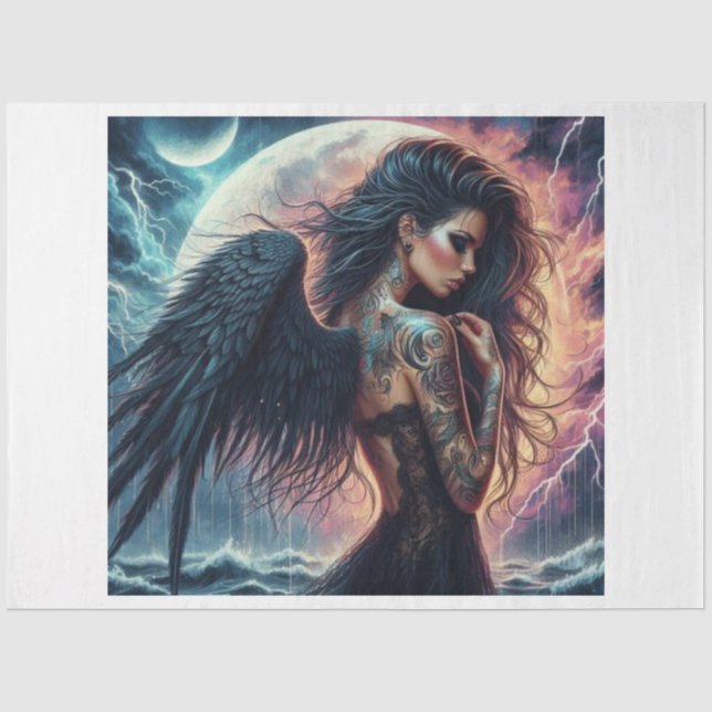 Mousseline Angel du papier de fond de nuit (Recto)