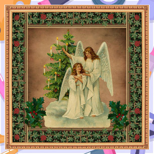Mousseline Anges de Noël Vintage Papier Tissu