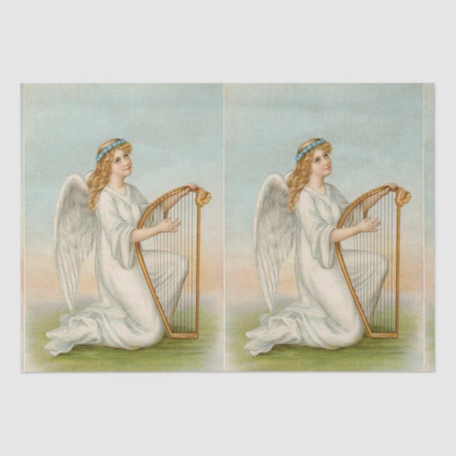 Mousseline Angle avec papier de tissus de harpe (Recto)