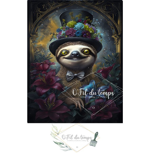 Mousseline Animal drôle avec papier de découpage Casquette. (Créateur téléchargé)