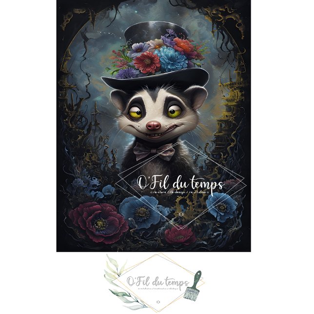 Mousseline Animal drôle avec papier de découpage Casquette. (Créateur téléchargé)