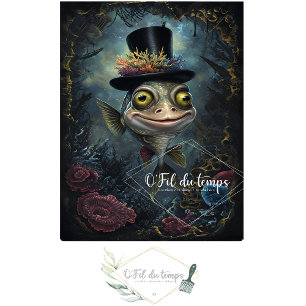 Mousseline Animal drôle avec papier de découpage Casquette.