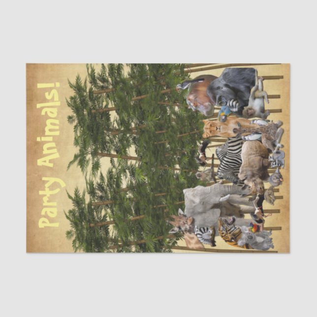 Mousseline Animaux de la partie papier de tissus (Recto)