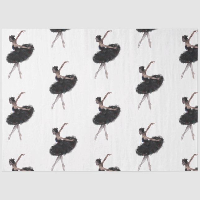 Mousseline Aquarelle Ballerina Series Design 24 Tissu Papier (Recto)