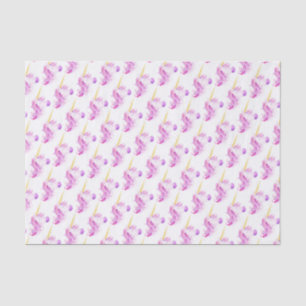 Mousseline Aquarelle licorne cheval tête d'art papier tissu